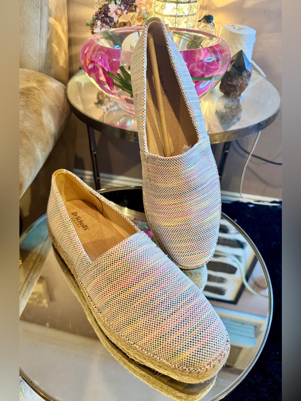Dr Scholl’s Women's SUNRAY WARM TAN Pastel Loafer Espadrille Slip-On size11 BNIB
